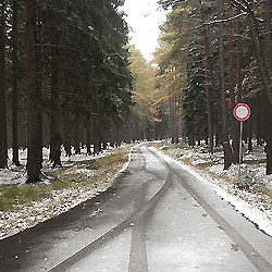 Brdy dnes pokryl 1. sníh!