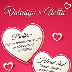 Sv. Valentýn u našeho hlavního partnera Pizzeria Atollo: pozvěte svojí lásku!