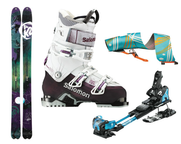 Skialpinistické lyže, boty, vázání, stoupací pásy..